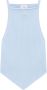 Courrèges Pointy ribgebreide tanktop Blauw - Thumbnail 1