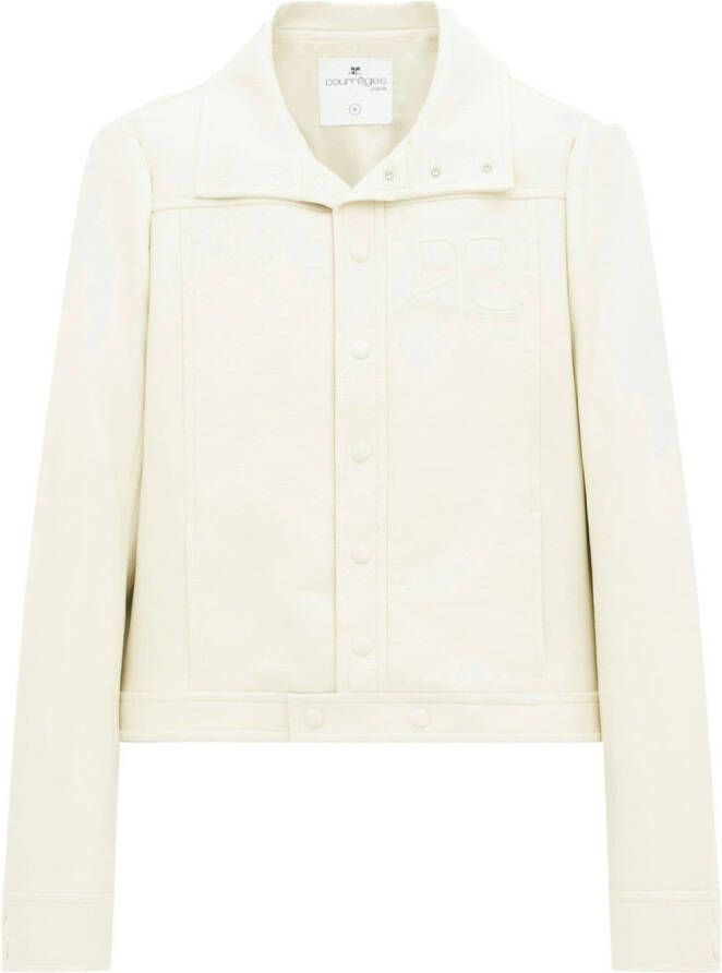 Courrèges Shirtjack met logopatch Wit