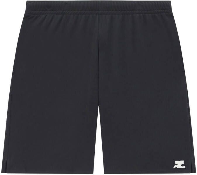 Courrèges Shorts met geborduurd logo Zwart