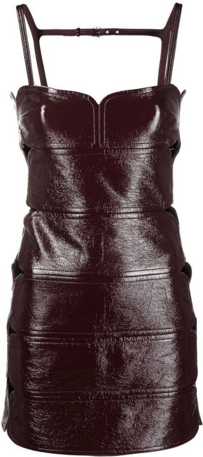 Courrèges Mouwloze mini-jurk Rood
