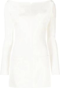 Courrèges Mini-jurk met vierkante hals Wit
