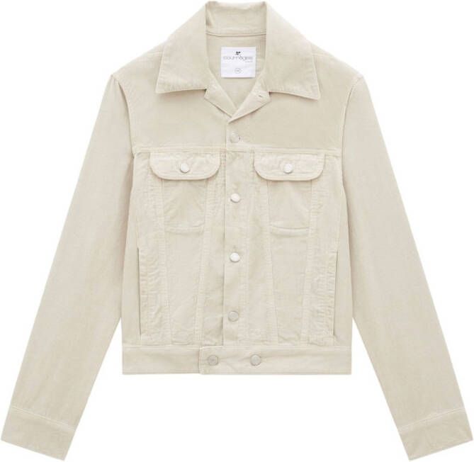 Courrèges Shirtjack met bandje Beige