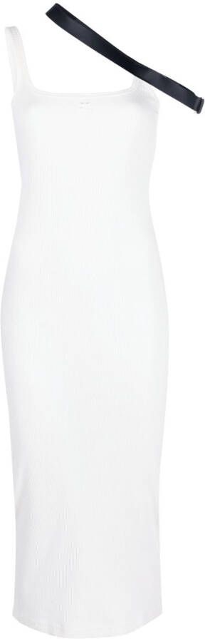 Courrèges Midi-jurk met bandje Wit