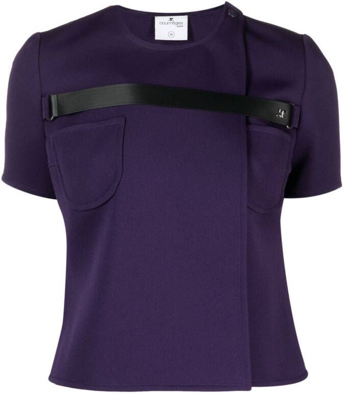 Courrèges T-shirt met bandje Paars