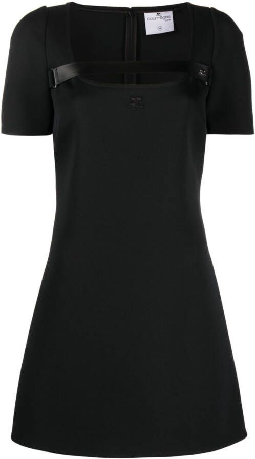 Courrèges Mini-jurk verfraaid met bandje Zwart