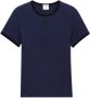 Courrèges T-shirt met contrasterende afwerking Blauw - Thumbnail 1