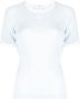 Courrèges T-shirt met geborduurd logo Blauw - Thumbnail 1