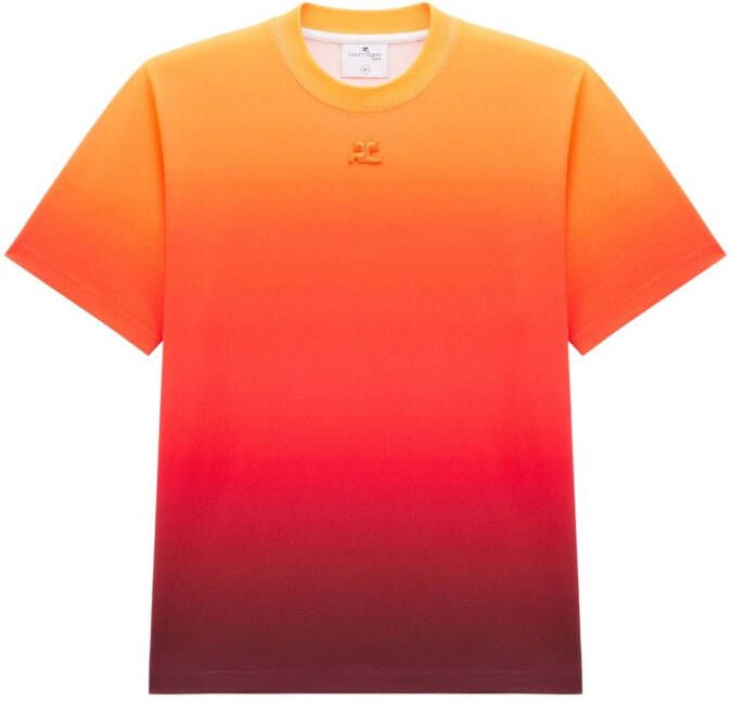Courrèges T-shirt met kleurverloop Veelkleurig