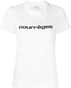 Courrèges T-shirt met logo Wit