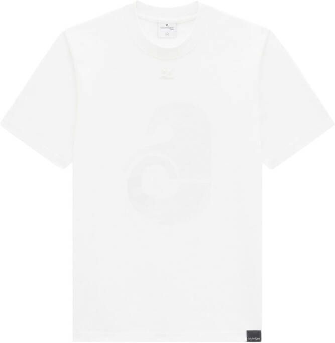Courrèges T-shirt met logopatch Wit
