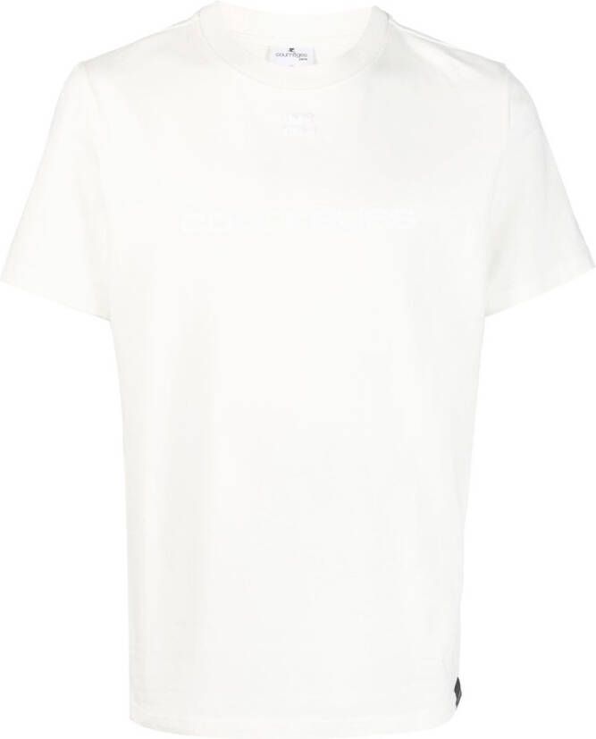 Courrèges T-shirt met logoprint Wit