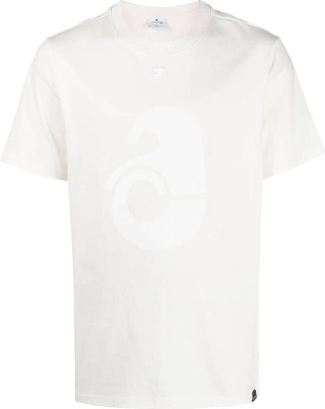 Courrèges T-shirt met logoprint Wit