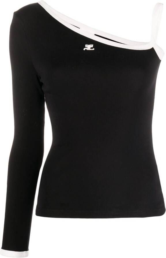 Courrèges Asymmetrische top Zwart