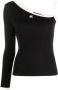 Courrèges Asymmetrische top Zwart - Thumbnail 1