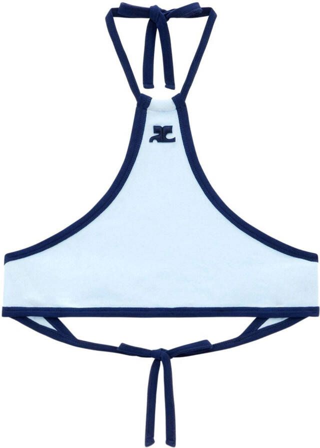 Courrèges Top met halternek Blauw