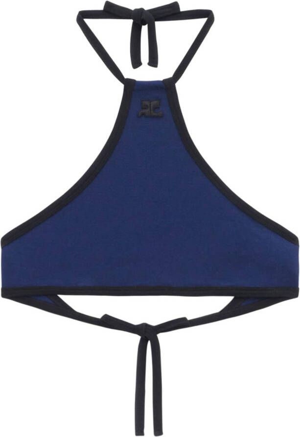 Courrèges Top met halternek Blauw