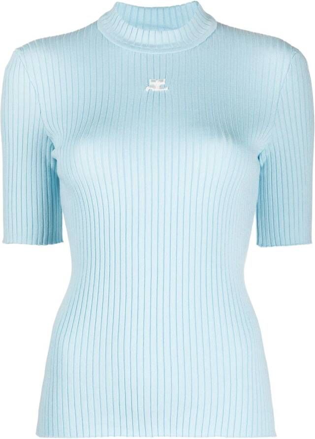 Courrèges Trui met geborduurd logo Blauw