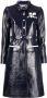 Courrèges Vinyl trenchcoat met logo-applicatie Blauw - Thumbnail 1