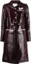 Courrèges Vinyl trenchcoat met logo-applicatie Paars - Thumbnail 1