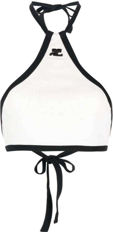 Courrèges Tweekleurige top Wit