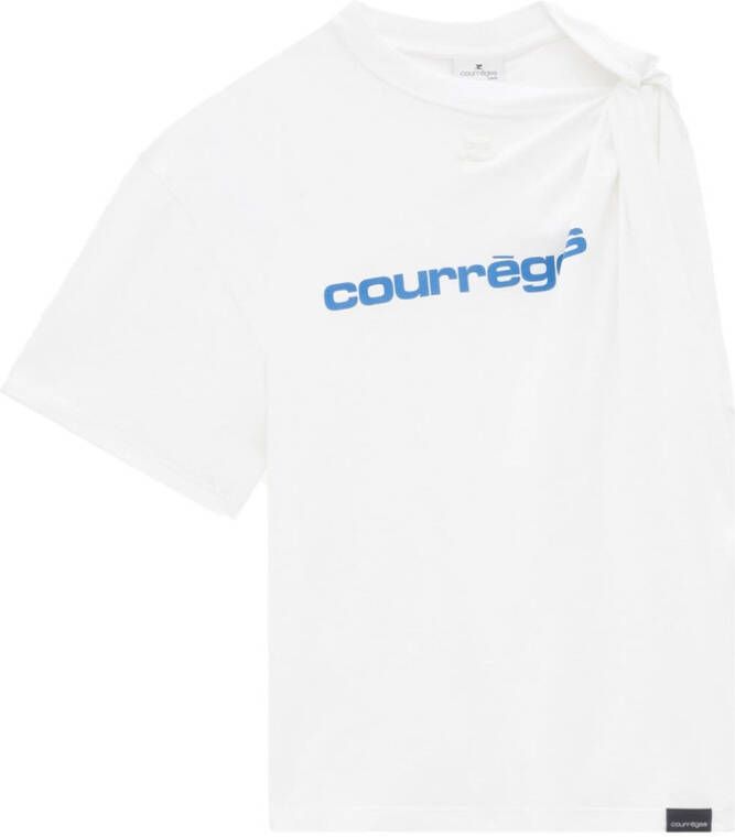 Courrèges T-shirt met logoprint Wit