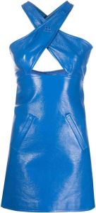 Courrèges Uitgesneden mini-jurk Blauw