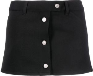 Courrèges Button-up mini-rok Zwart