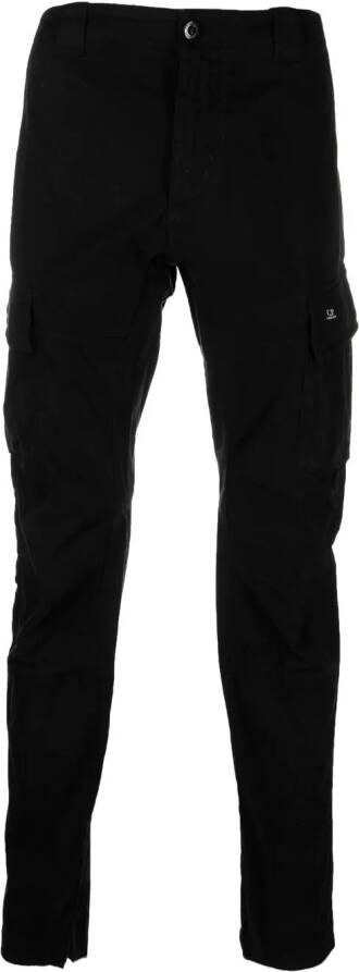 C.P. Company Broek met logopatch Zwart
