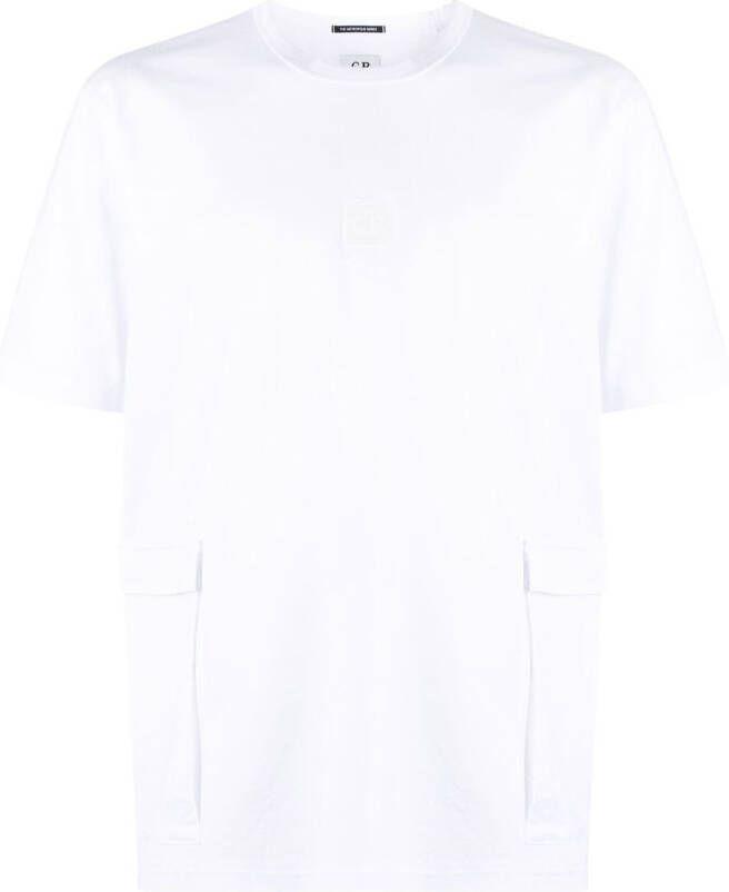 C.P. Company T-shirt met cargo zak Wit