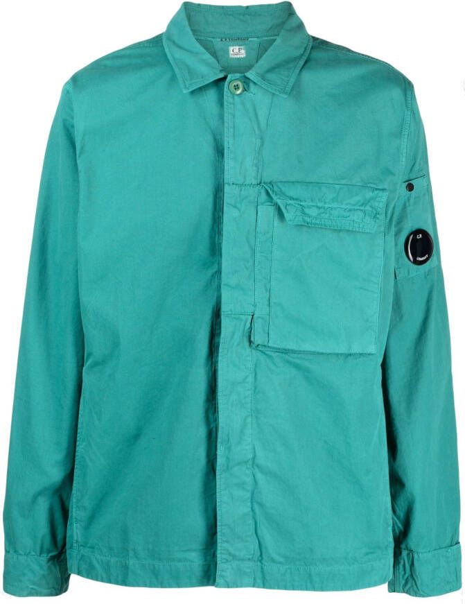 C.P. Company Overhemd met borstzak Groen