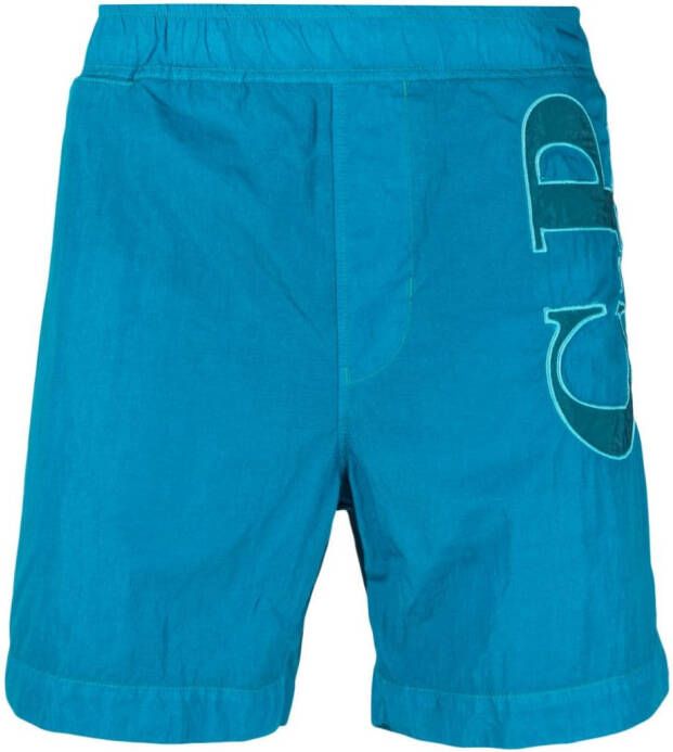 C.P. Company Shorts met elastische taille Blauw