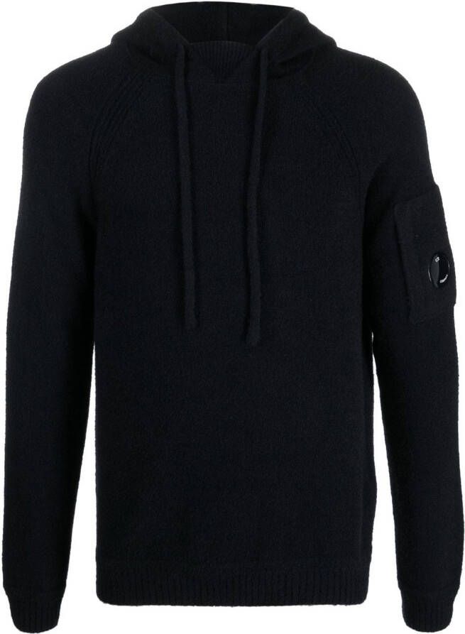 C.P. Company Gebreide hoodie Blauw