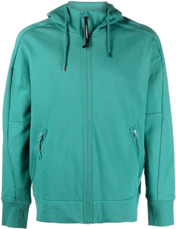 C.P. Company Hoodie met rits Groen