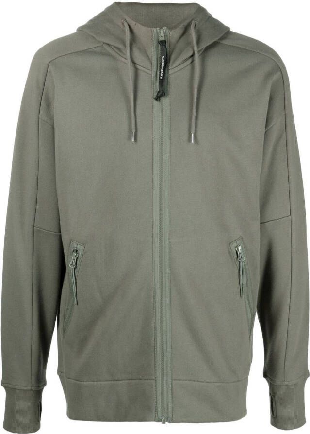 C.P. Company Hoodie met rits Groen