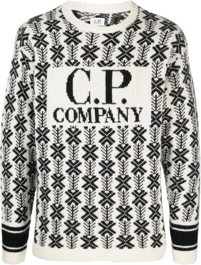 C.P. Company Intarsia trui Wit