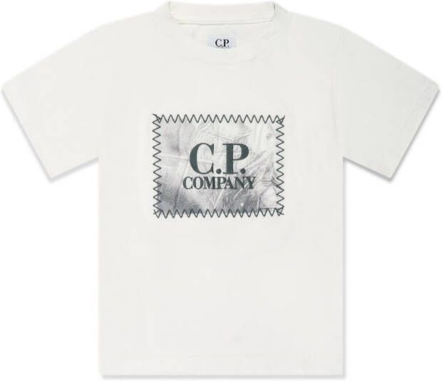 C.P. Company Kids T-shirt met logopatch Wit