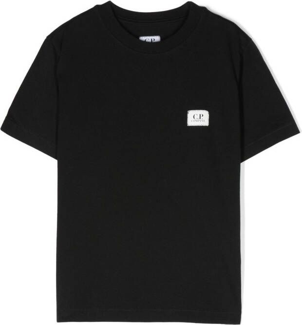 C.P. Company Kids T-shirt met logopatch Zwart