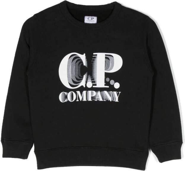 C.P. Company Kids Sweater met logoprint Zwart