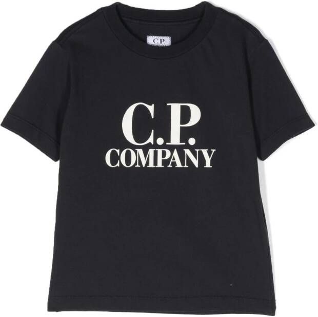 C.P. Company Kids T-shirt met logoprint Blauw