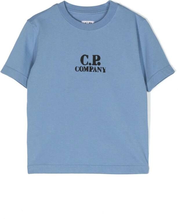 C.P. Company Kids T-shirt met logoprint Blauw