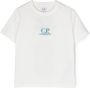 C.P. Company Kids T-shirt met logoprint Wit - Thumbnail 1