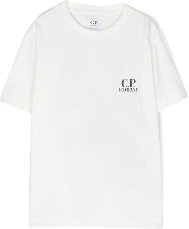 C.P. Company Kids T-shirt met logoprint Wit