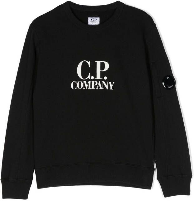 C.P. Company Kids Sweater met logoprint Zwart