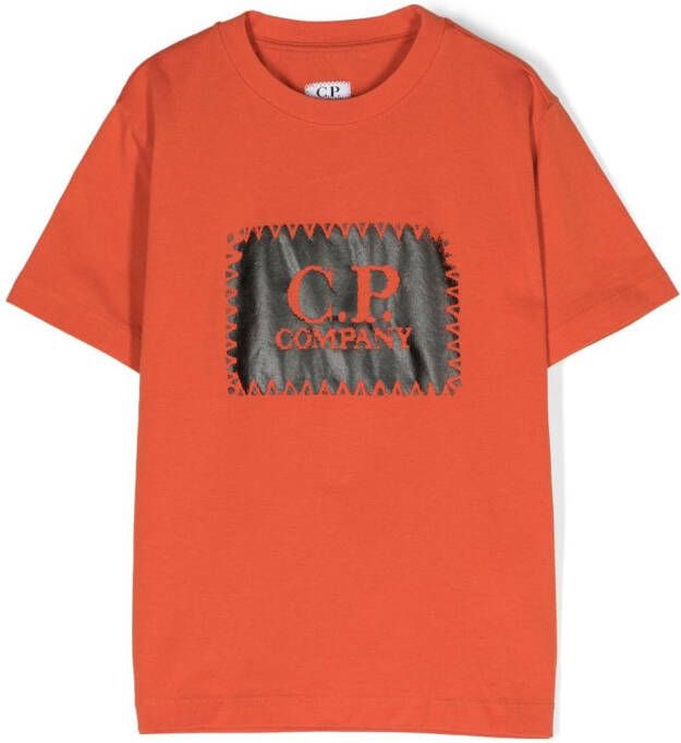 C.P. Company Kids T-shirt met logoprint Oranje