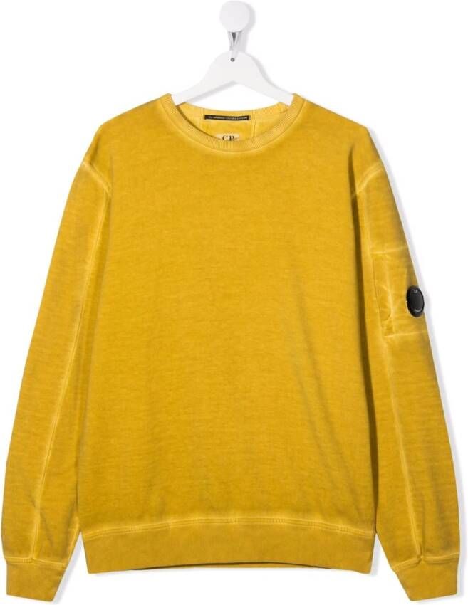 C.P. Company Kids Sweater met logo Geel