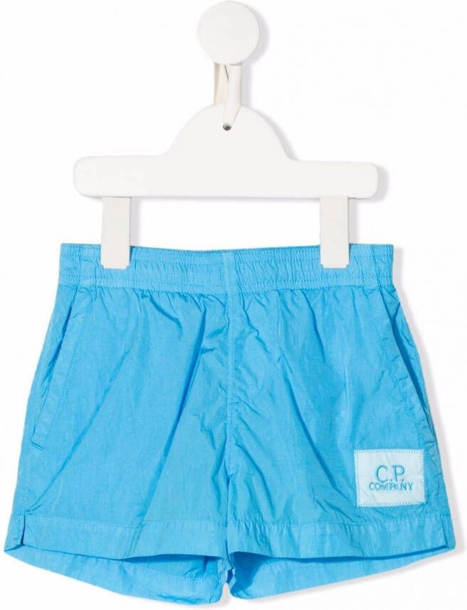 C.P. Company Kids Zwembroek met logopatch Blauw