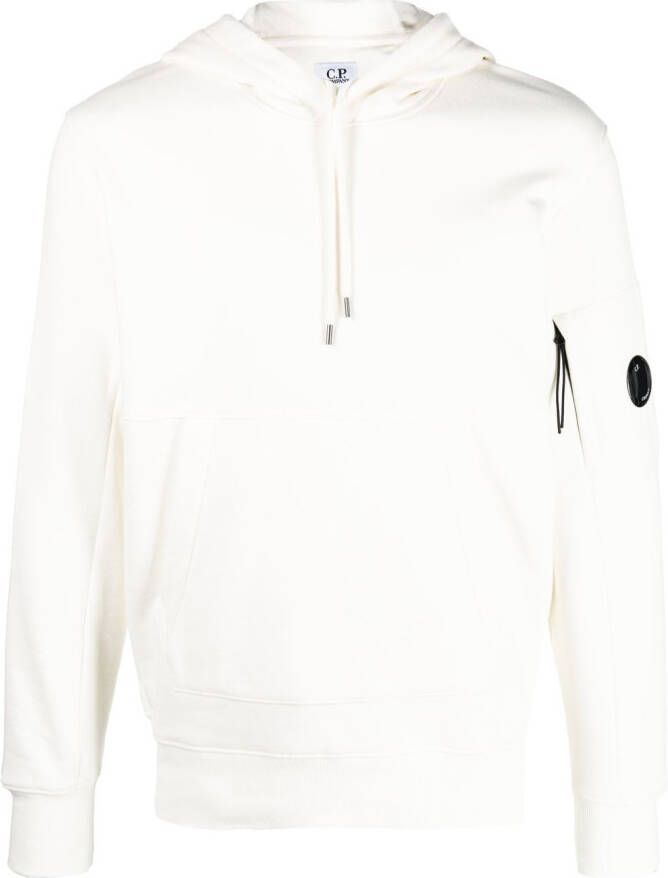C.P. Company Hoodie met lensdetail Wit