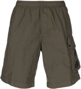 C.P. Company Lens-detail elasticated-waist shorts Groen