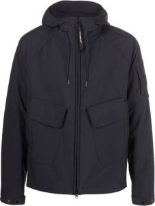 C.P. Company Lens-detail hooded jacket Blauw