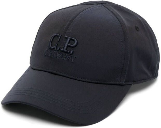 C.P. Company Honkbalpet met geborduurd logo Blauw